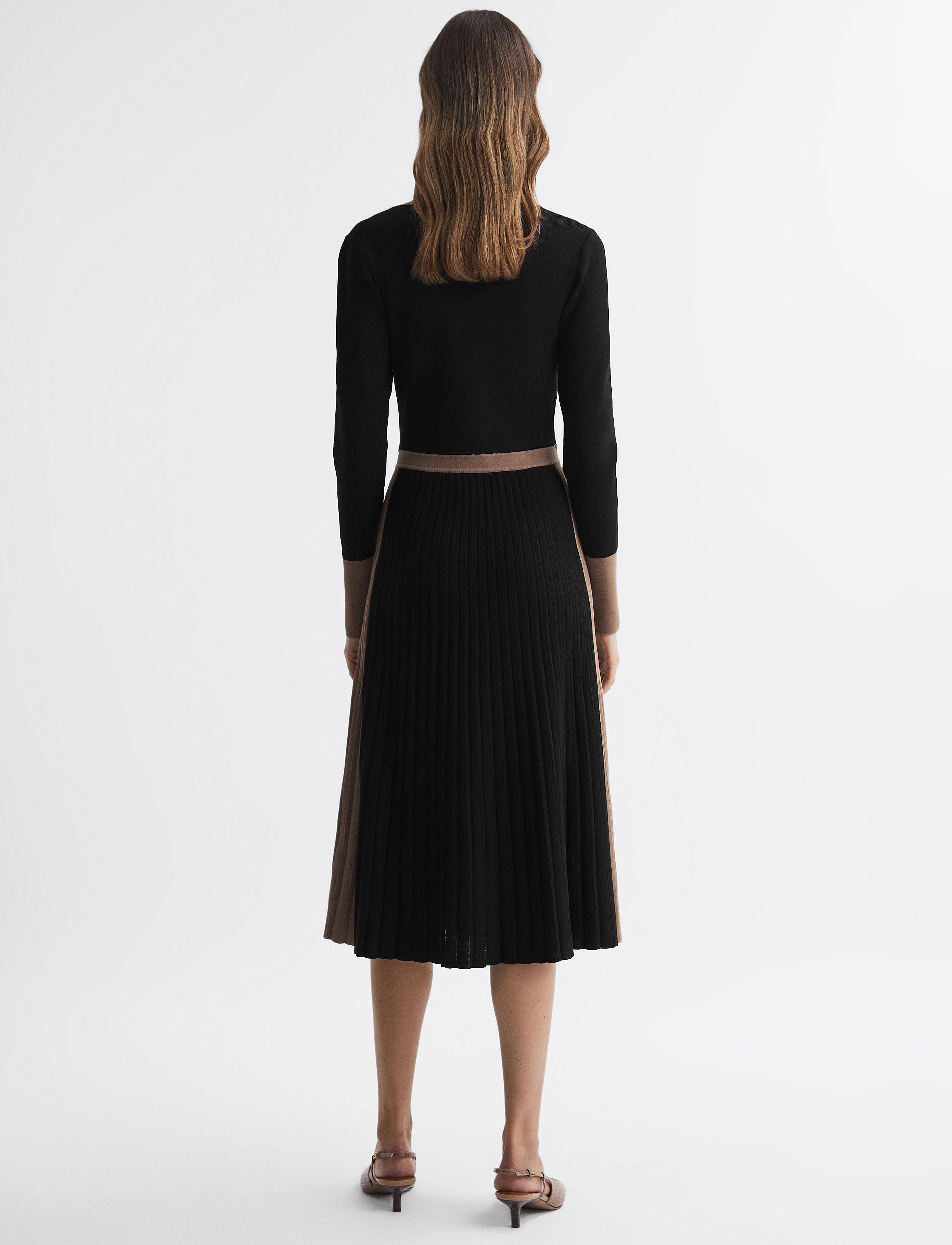 Reiss - MIA Dress - black/camel - 3