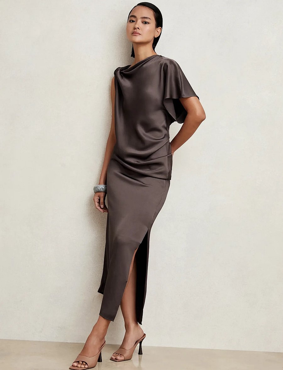 Reiss - KENZIE - Õlapaeltega kleidid - mauve - 0