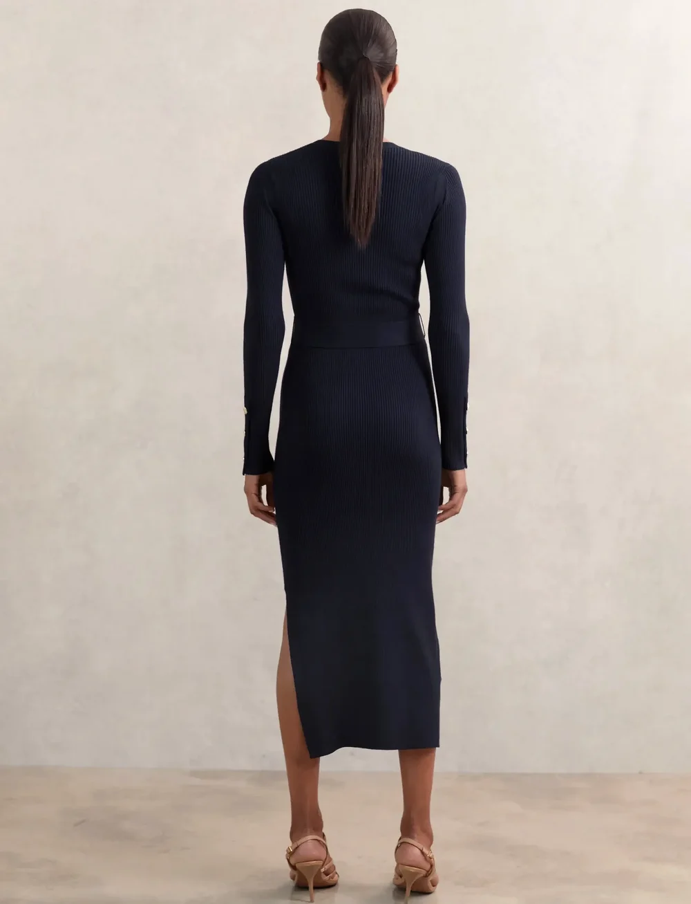 Reiss - WILLA - stickade klänningar - navy - 2