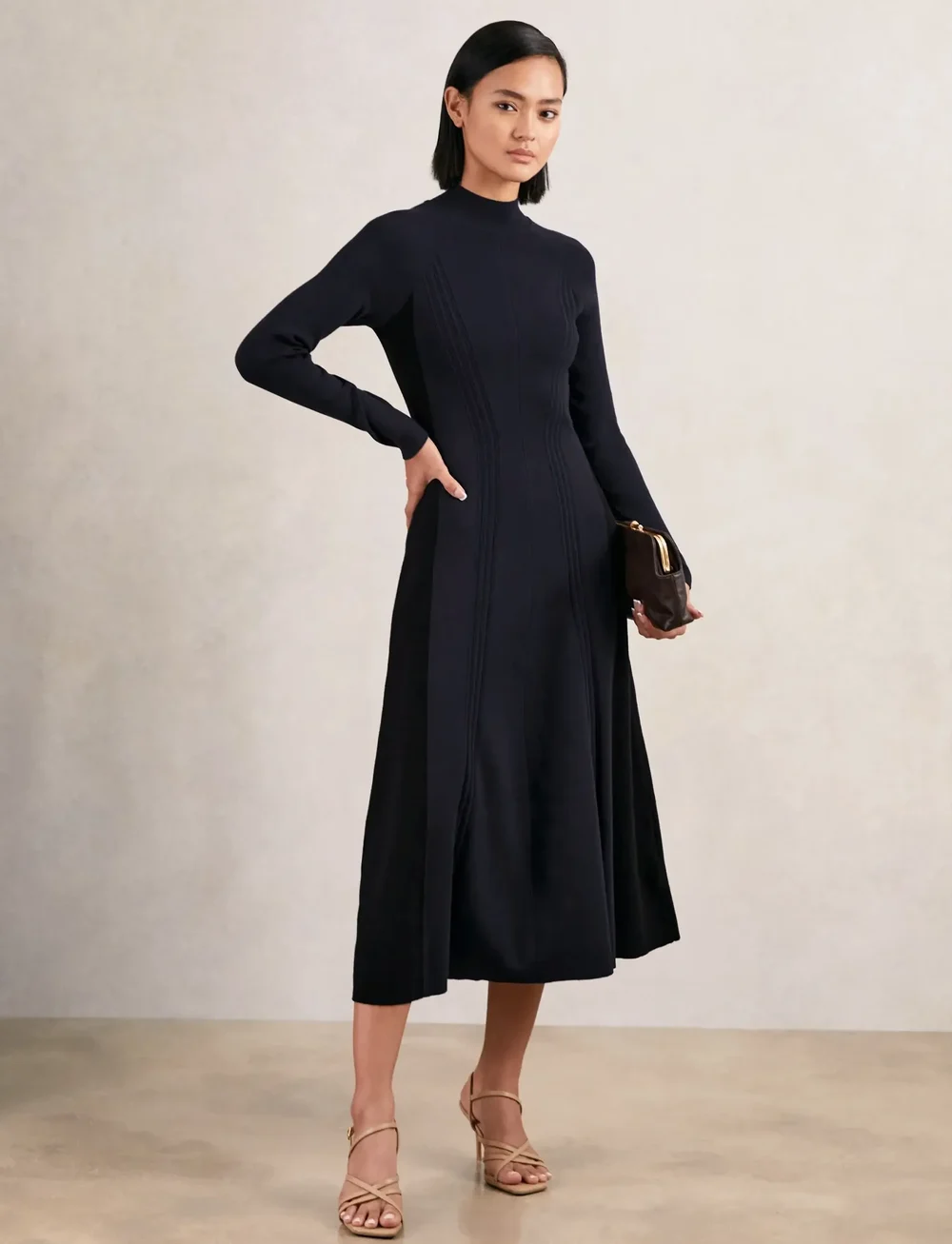 Reiss - ZAYA - midiklänningar - navy/black - 0