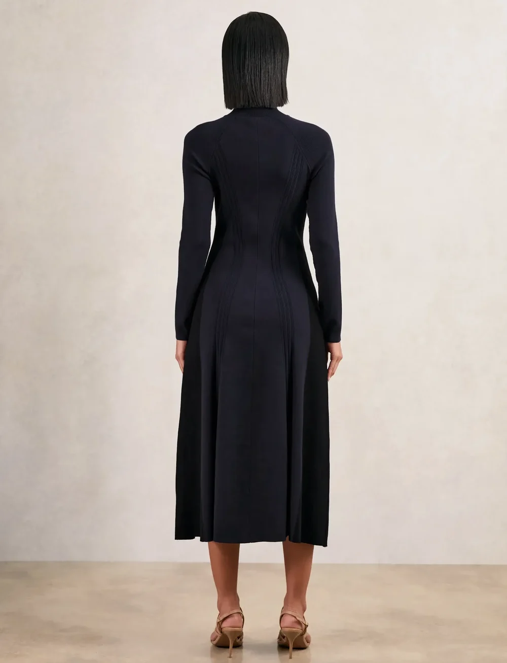 Reiss - ZAYA - midiklänningar - navy/black - 3