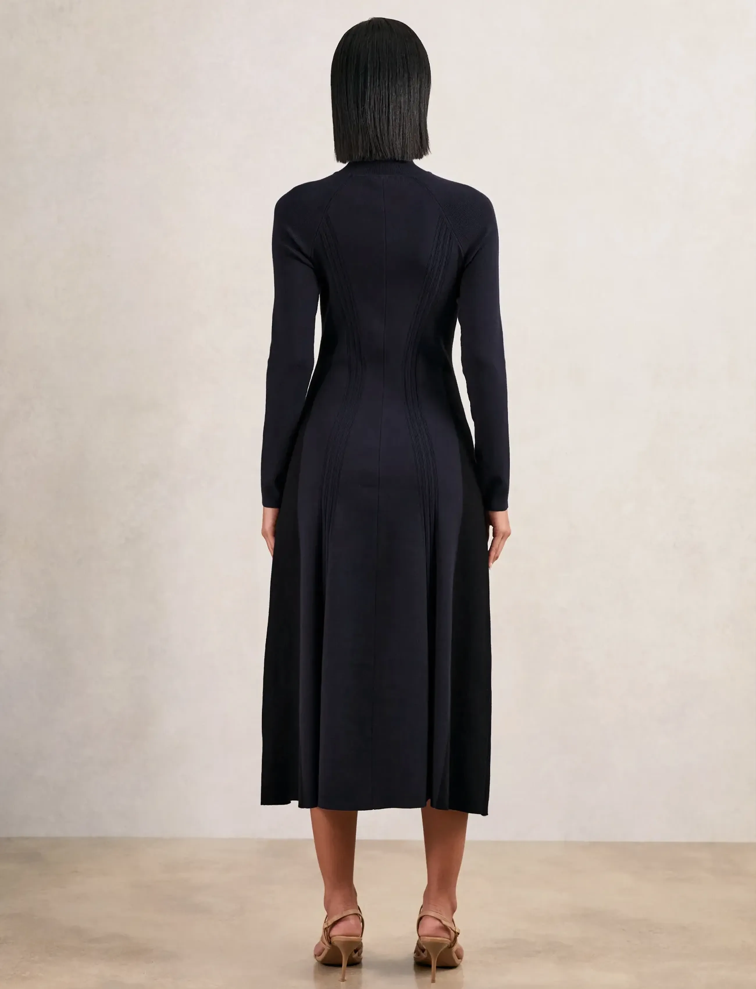 Reiss - ZAYA - midiklänningar - navy/black - 3