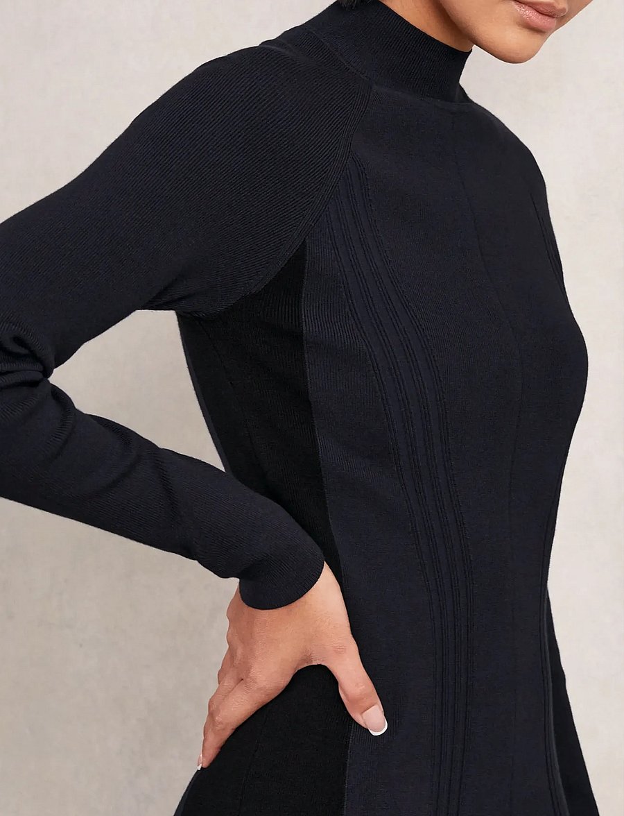 Reiss - ZAYA - midikleider - navy/black - 4