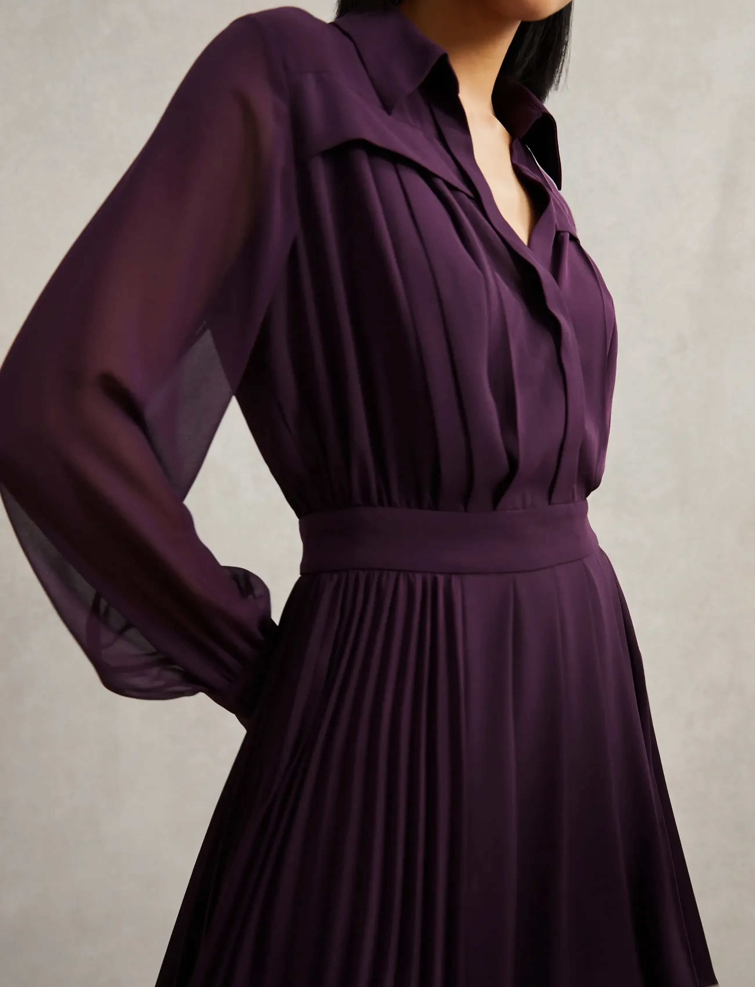 Reiss - GISELLE - short dresses - burgundy - 3
