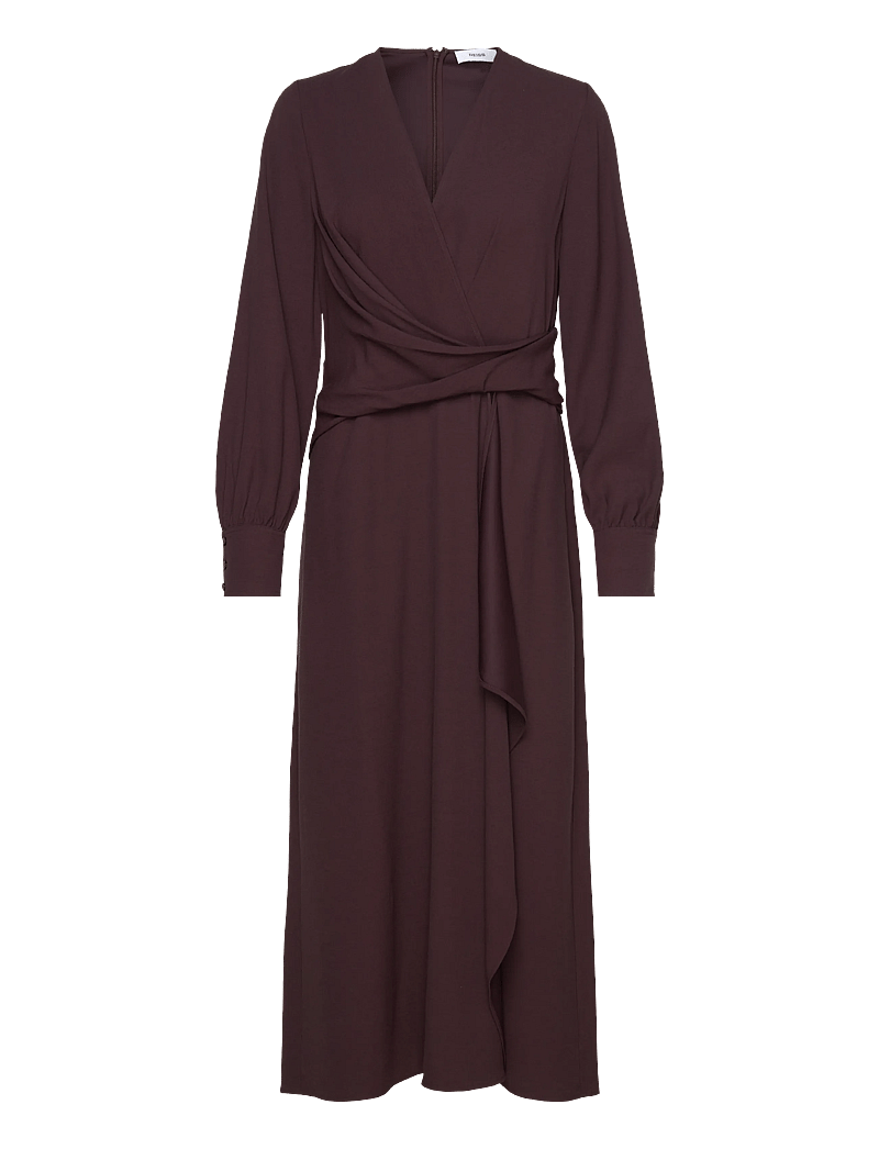 Reiss - MIRA - slå-om-kjoler - burgundy - 1