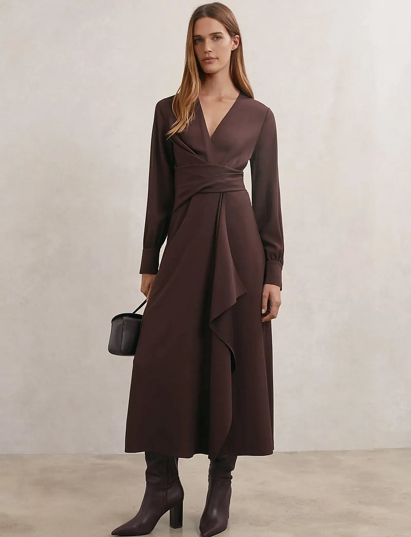 Reiss - MIRA - slå-om-kjoler - burgundy - 0