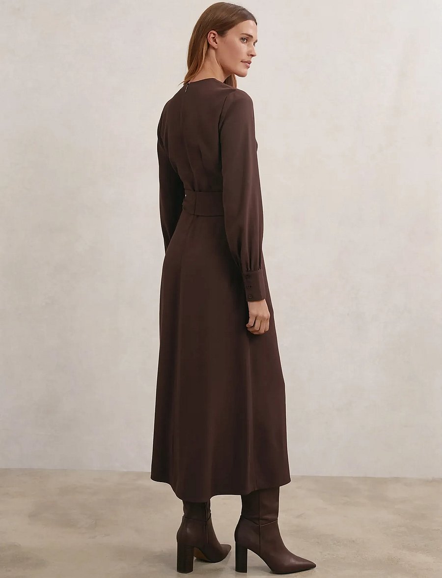 Reiss - MIRA - slå-om-kjoler - burgundy - 3