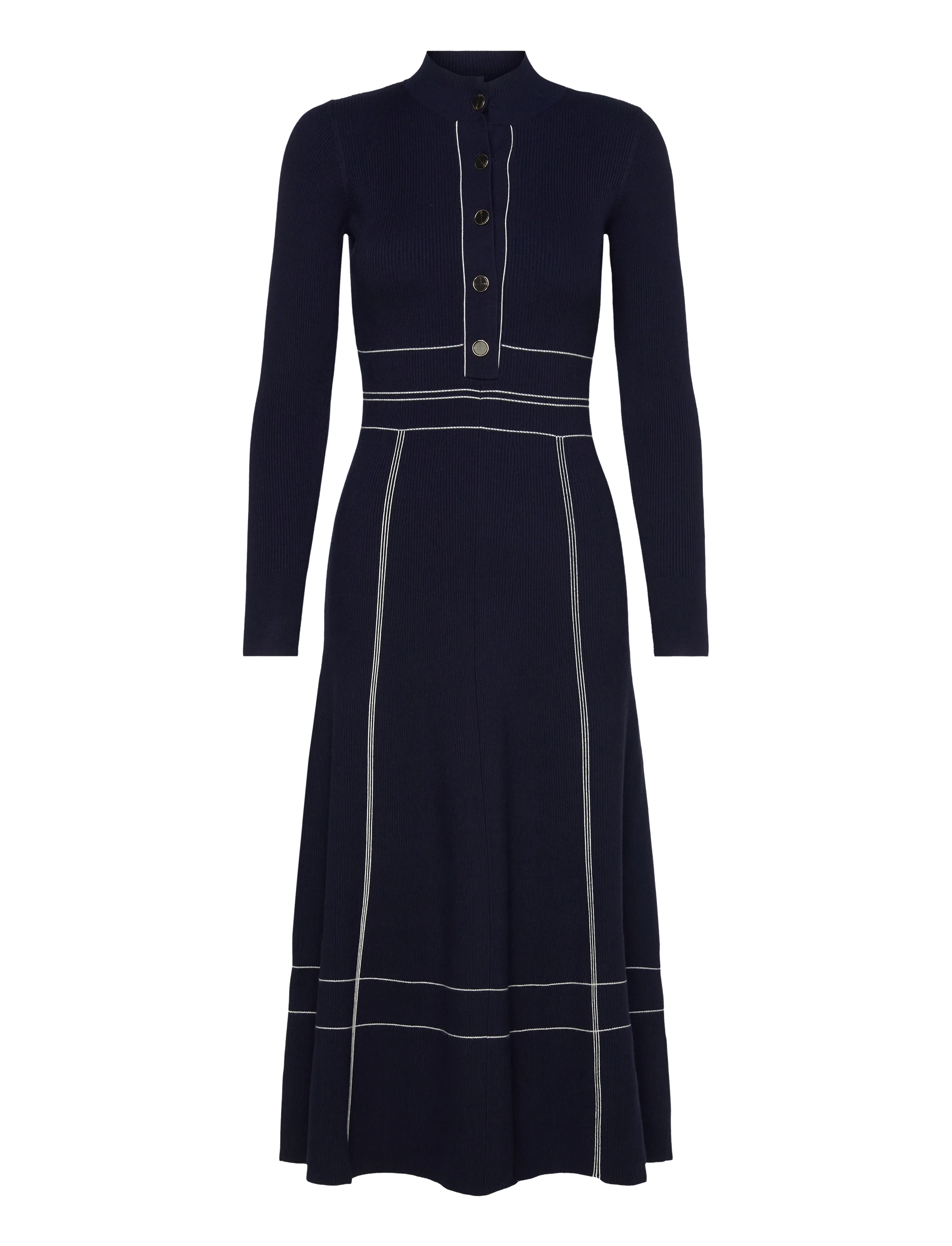 Reiss Charlie, L, Navy, Kjoler > Knælange Og Midi, Dame