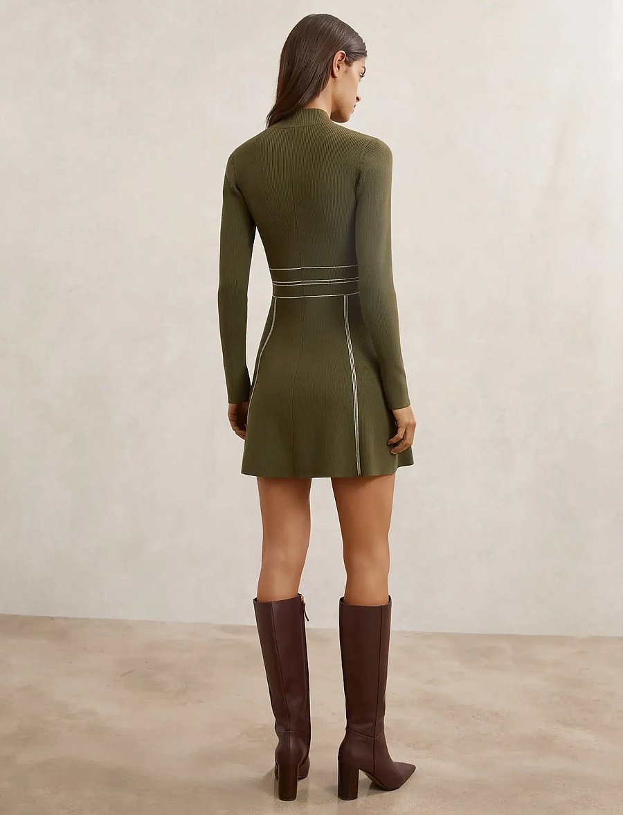 Reiss - ALEX - strickkleider - khaki green - 3