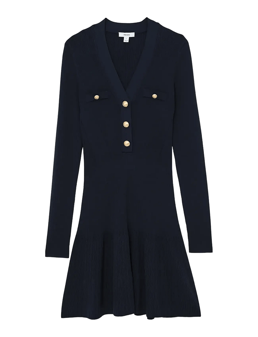Reiss - LAVELLE - knitted dresses - navy - 1