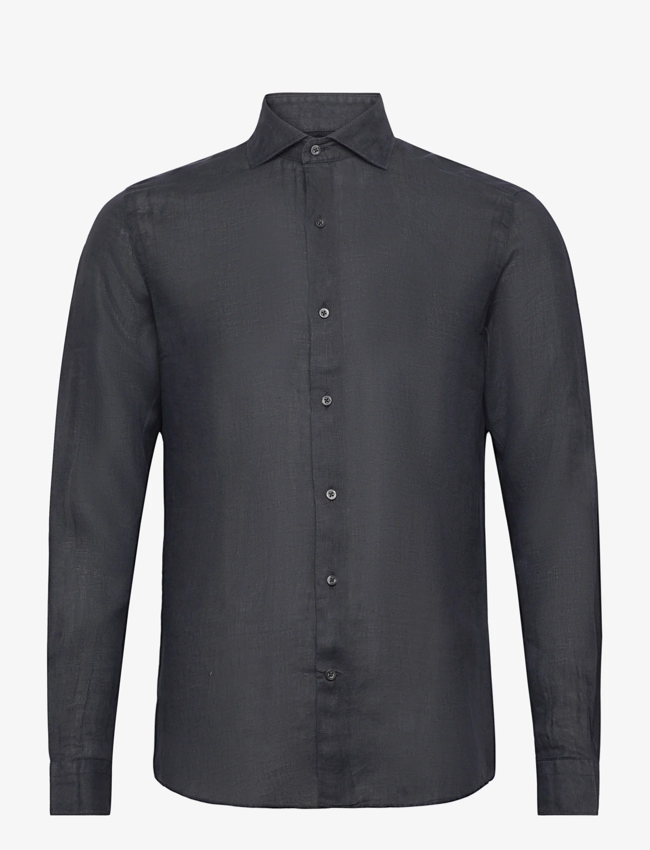 Reiss - RUBAN - linen shirts - black - 0