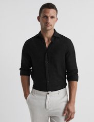 Reiss - RUBAN - linen shirts - black - 2