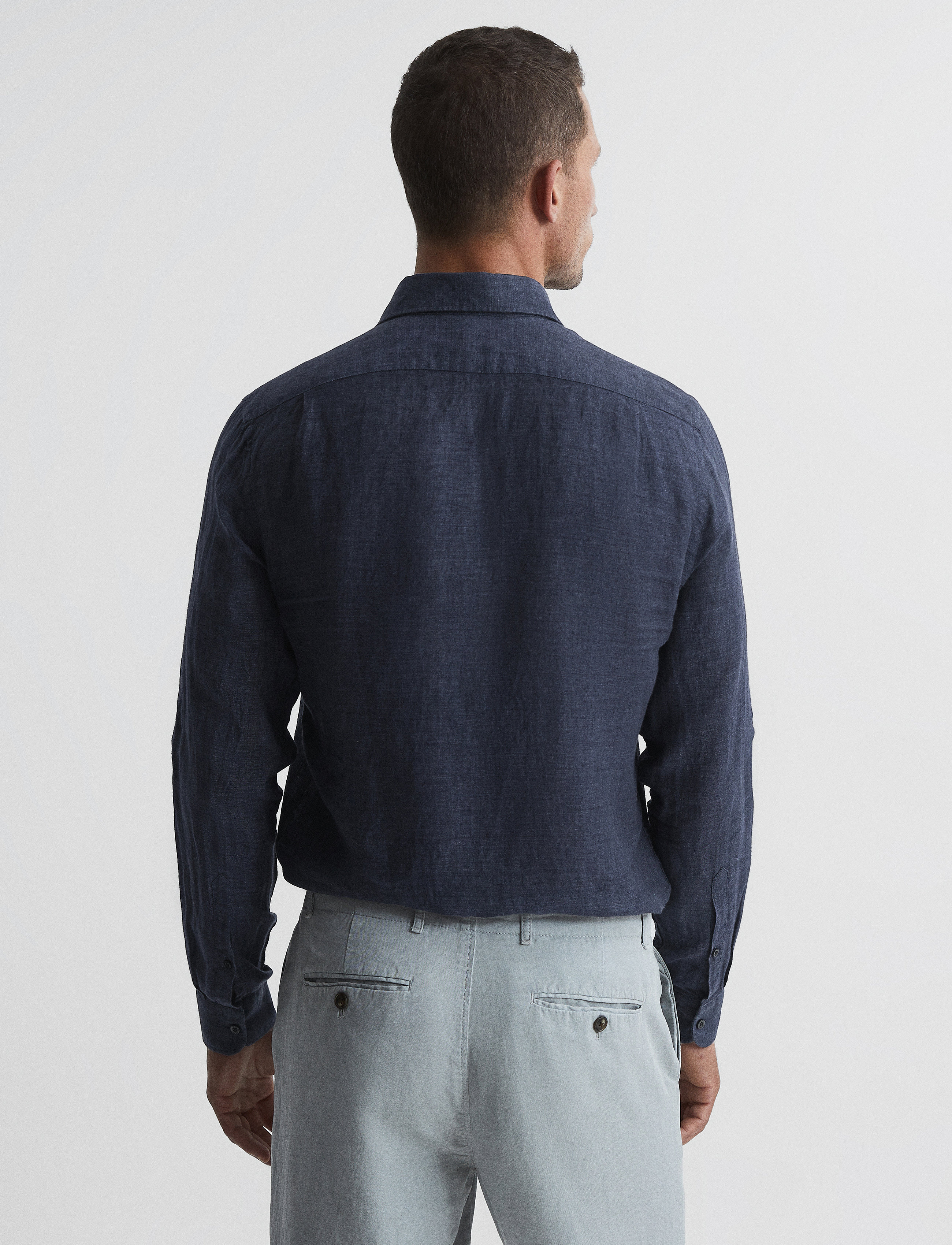 Reiss - RUBAN - pellavakauluspaidat - navy - 3