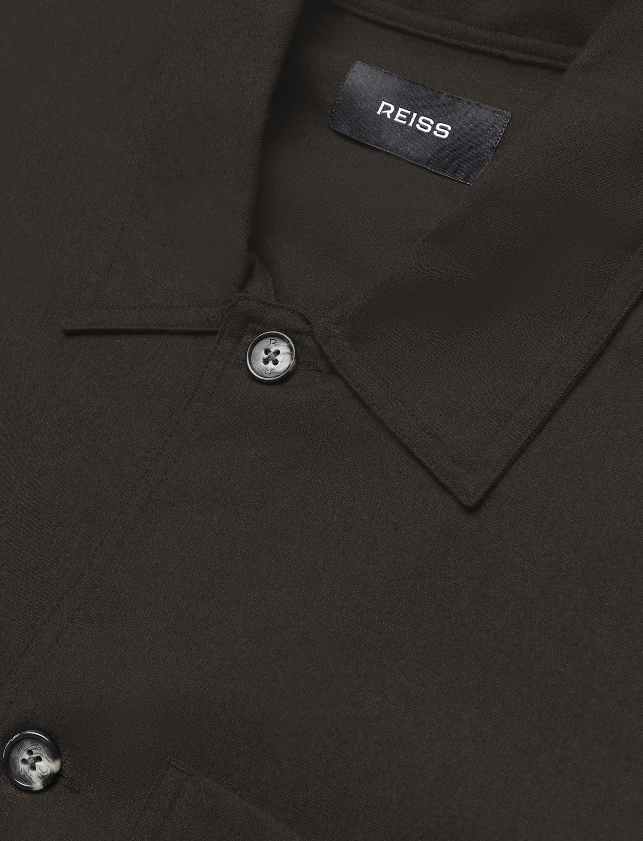 Reiss - PENGE LS BRUSHED WOOL TWIN POCKET OVERSHIRT - Überhemden - chocolate brown - 2