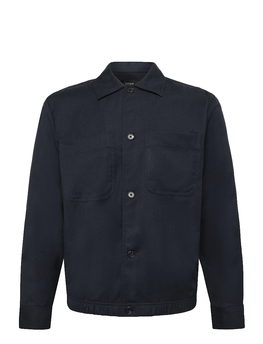 Reiss - PENGE LS BRUSHED WOOL TWIN POCKET OVERSHIRT - Überhemden - navy - 0
