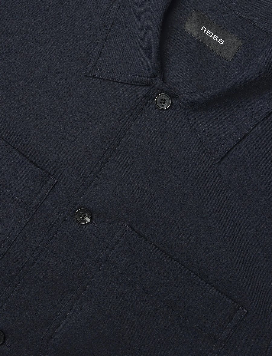 Reiss - PENGE LS BRUSHED WOOL TWIN POCKET OVERSHIRT - Überhemden - navy - 2