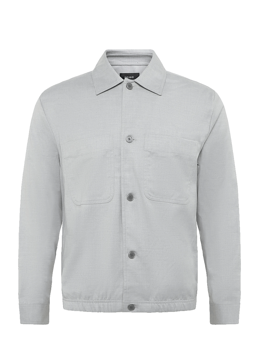 Reiss - PENGE LS BRUSHED WOOL TWIN POCKET OVERSHIRT - Überhemden - soft grey - 0