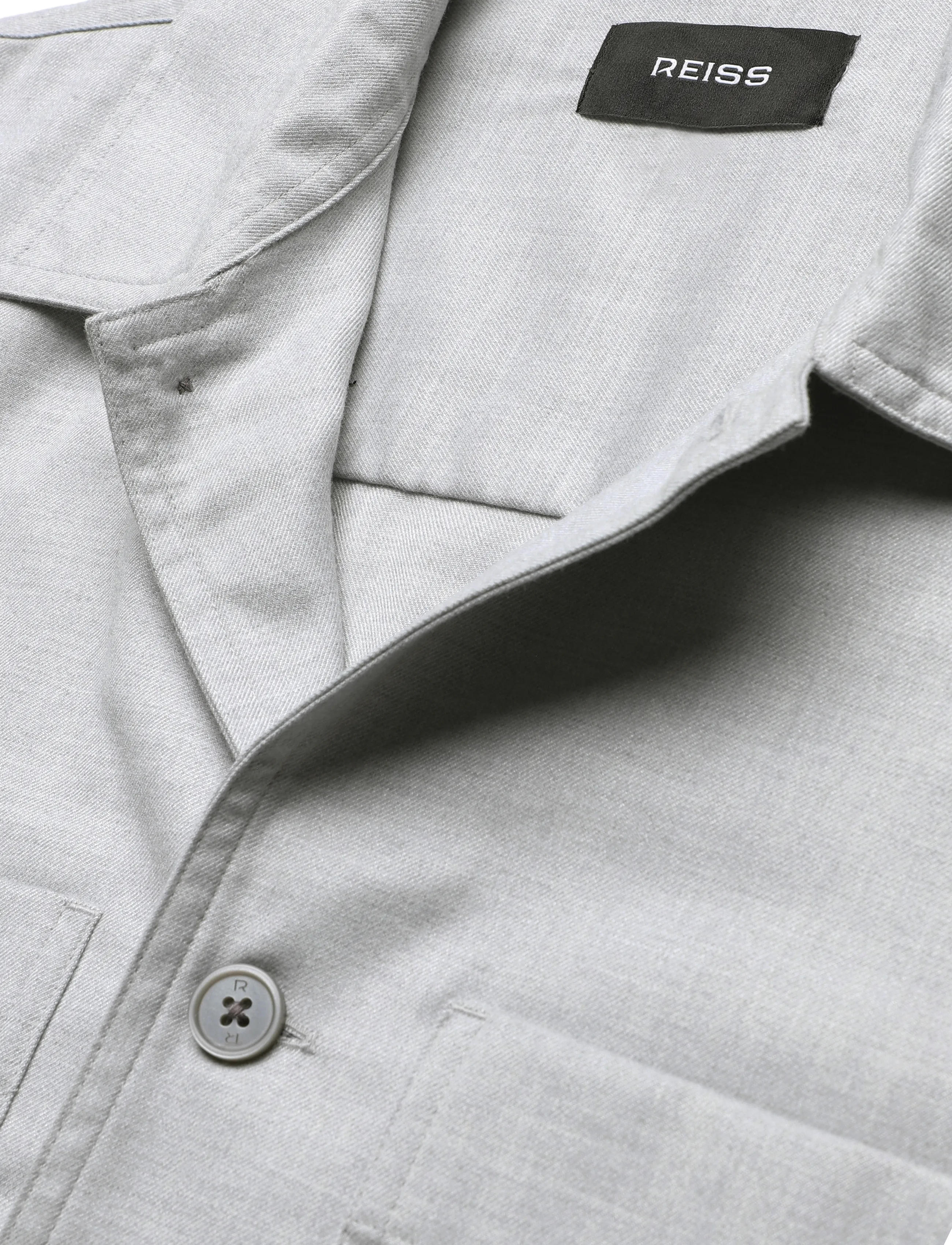 Reiss - PENGE LS BRUSHED WOOL TWIN POCKET OVERSHIRT - Überhemden - soft grey - 2