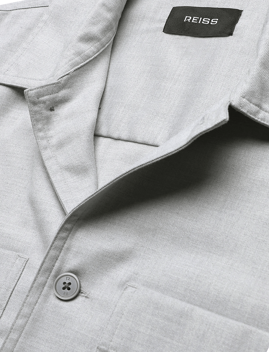 Reiss - PENGE LS BRUSHED WOOL TWIN POCKET OVERSHIRT - Überhemden - soft grey - 2