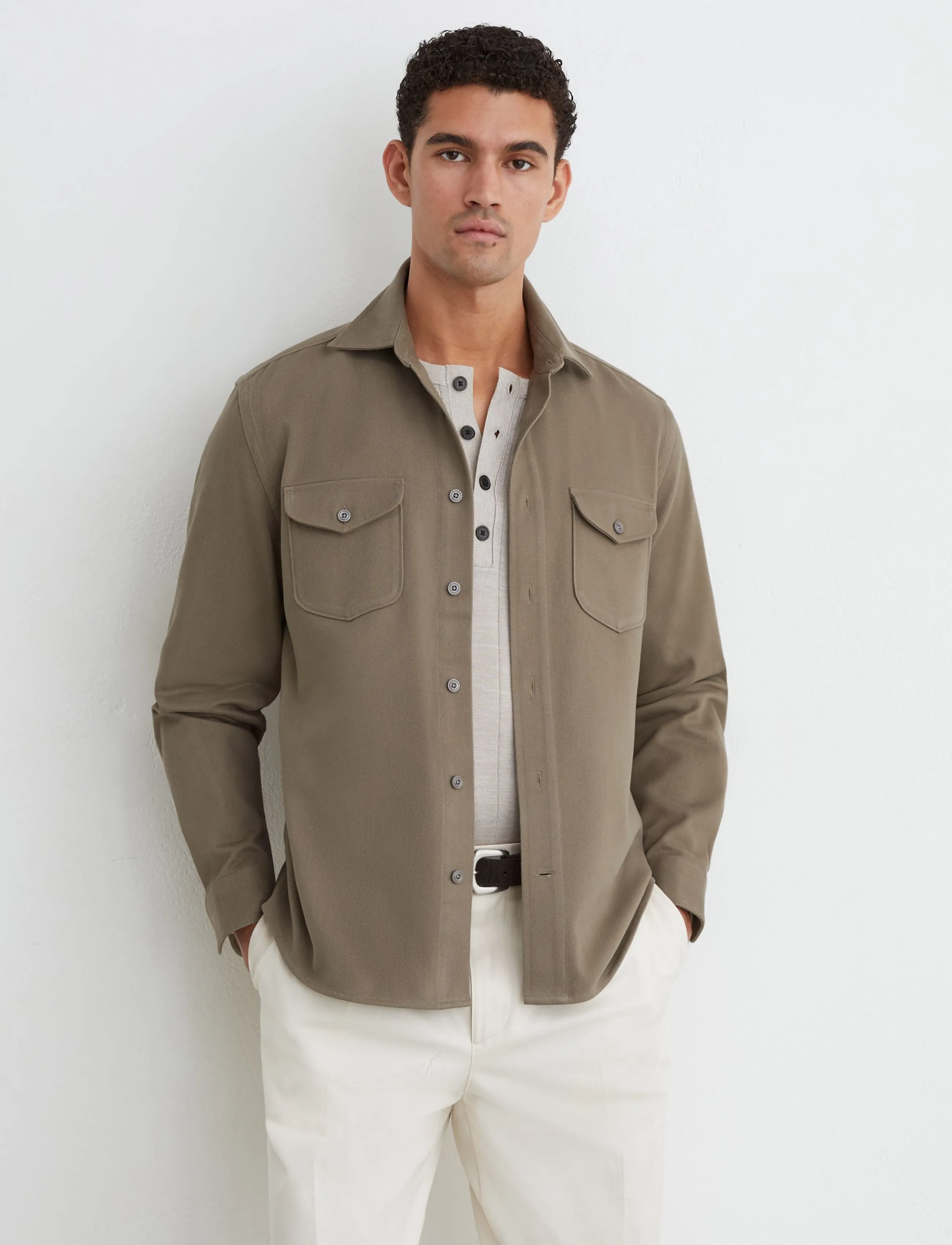 Reiss - ASTRA - freizeithemden - 34 soft sage - 2