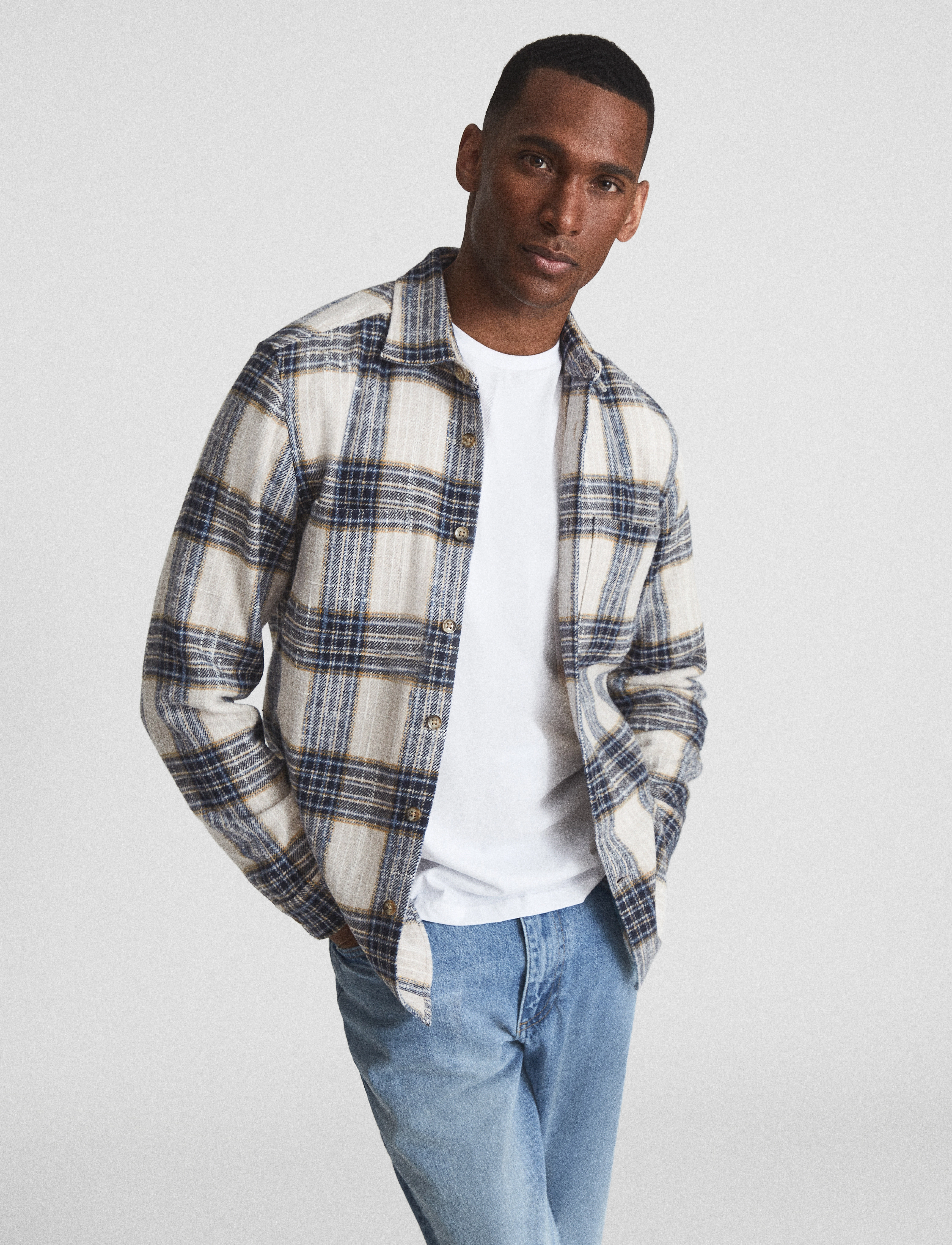 Reiss - METHOD - blue/ecru - 2