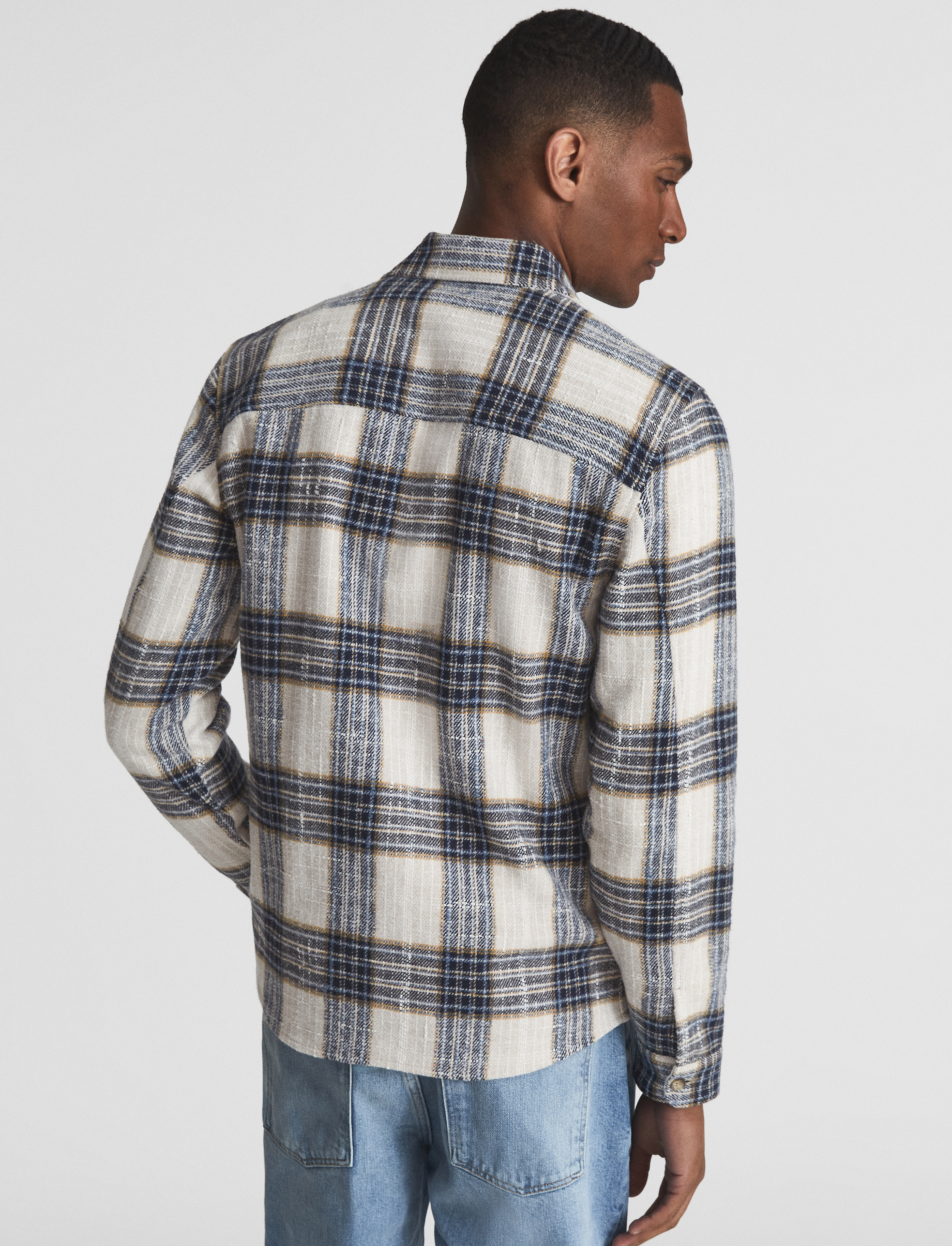 Reiss - METHOD - blue/ecru - 3