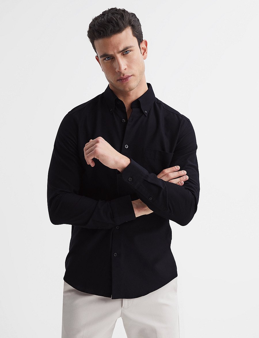 Reiss - GREENWICH - freizeithemden - black - 0