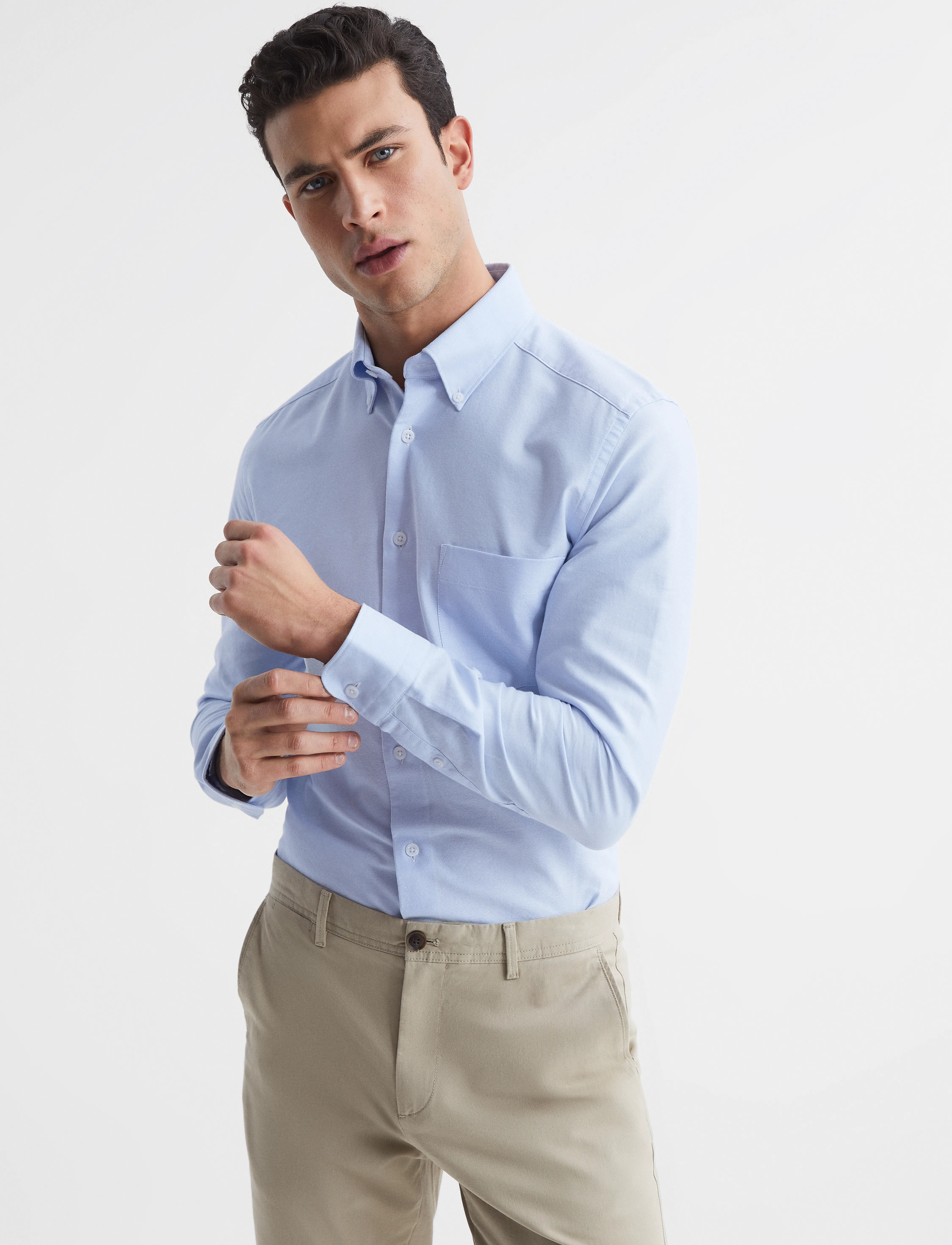 Reiss GREENWICH - Kauluspaidat - SOFT BLUE / blue
