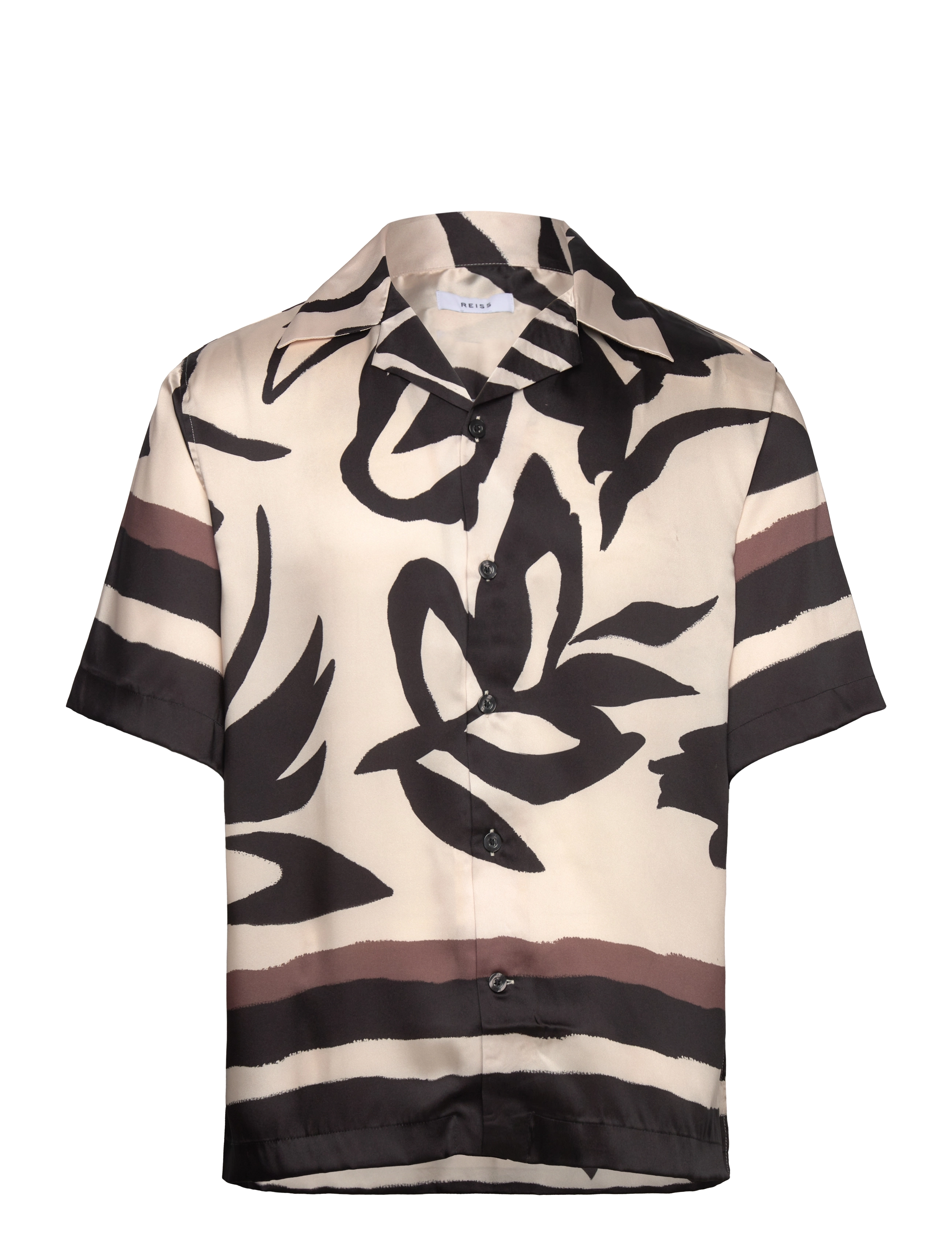Reiss CROFT - Riided - BLACK/ECRU / beige