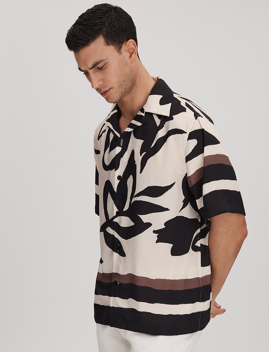 Reiss - CROFT - black/ecru - 0