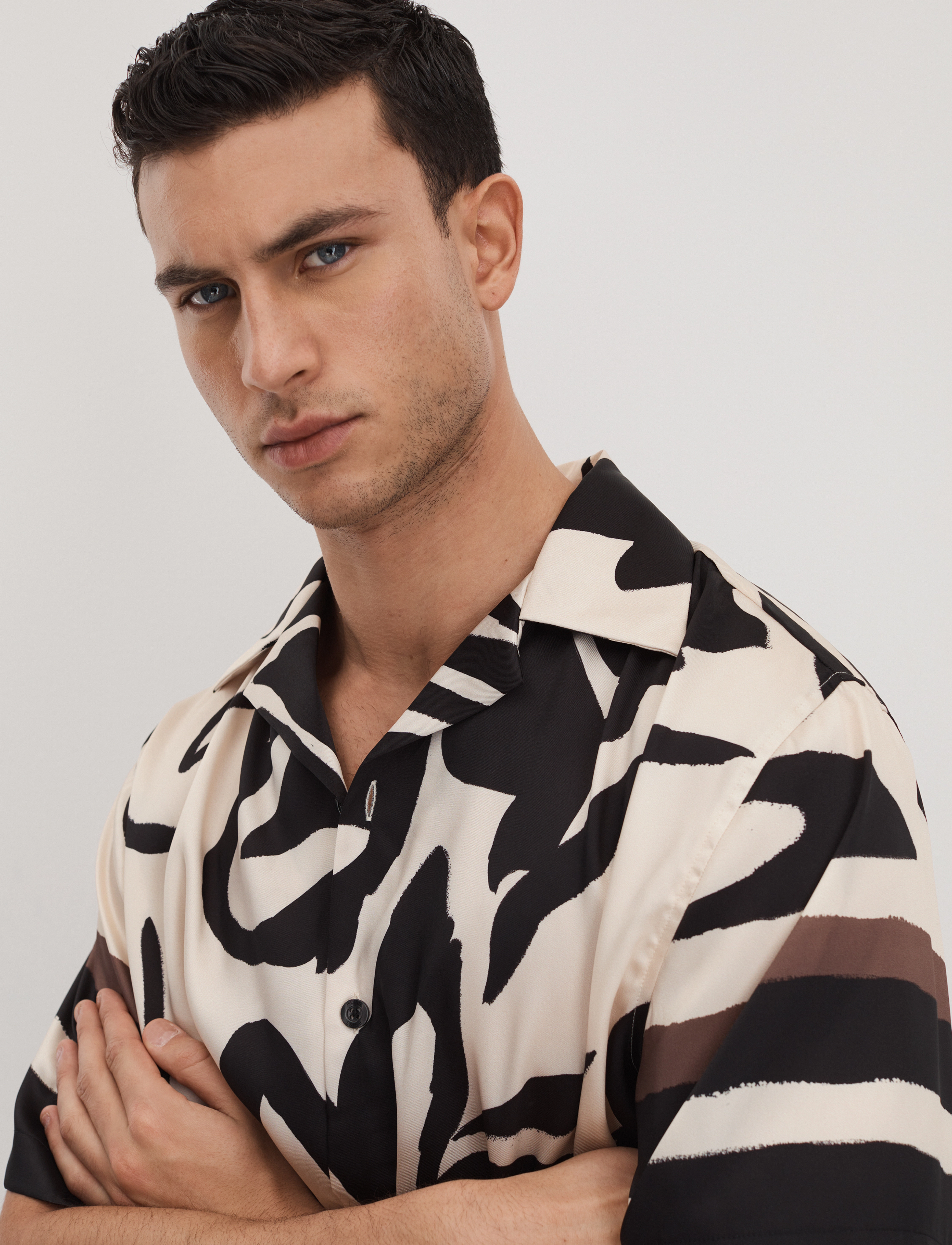 Reiss - CROFT - kurzärmelig - black/ecru - 4