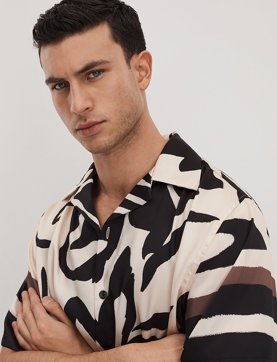 Reiss - CROFT - black/ecru - 4