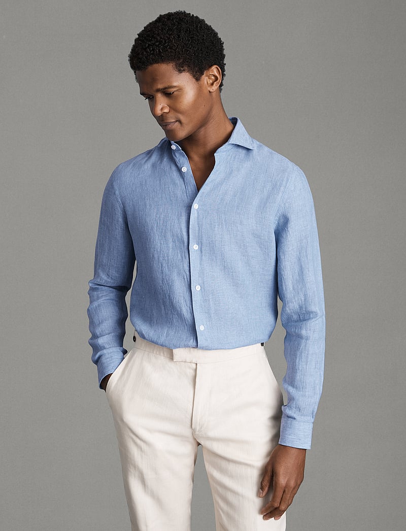 Reiss - RUBAN - linen shirts - sky blue - 2