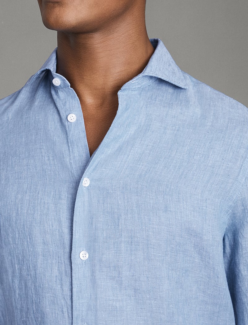 Reiss - RUBAN - linen shirts - sky blue - 4