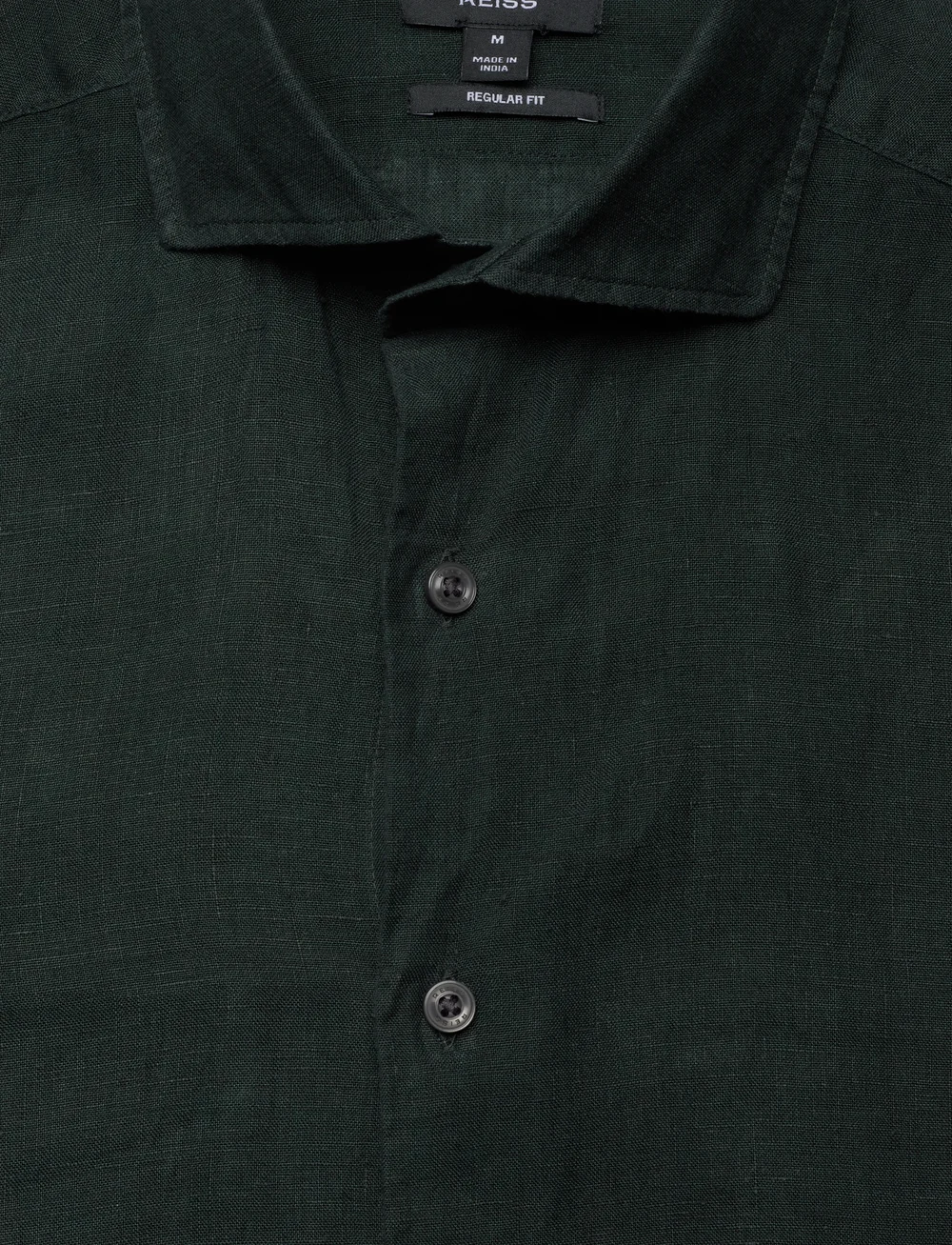 Reiss - RUBAN - pellavakauluspaidat - dark hunting green - 2