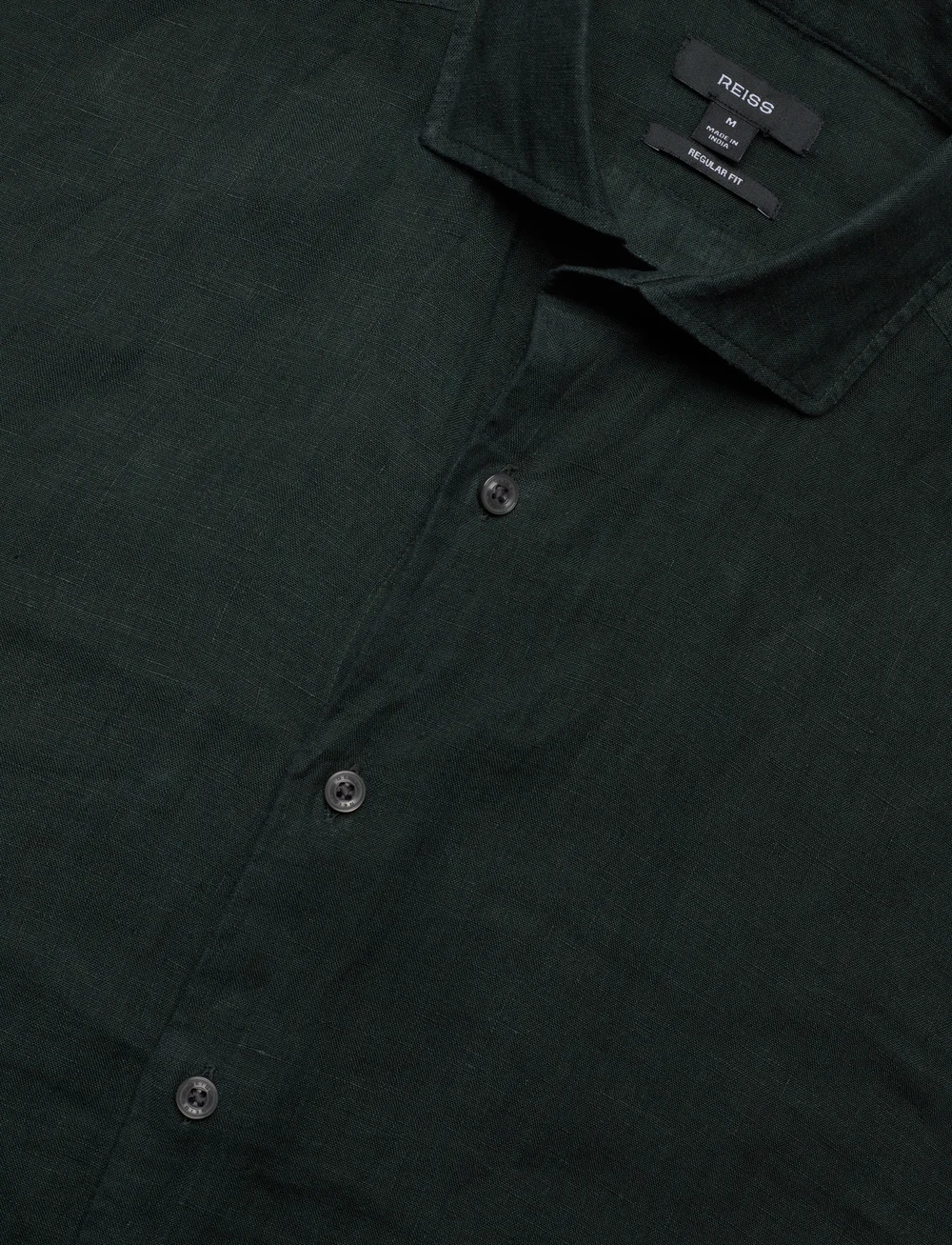 Reiss - RUBAN - pellavakauluspaidat - dark hunting green - 3