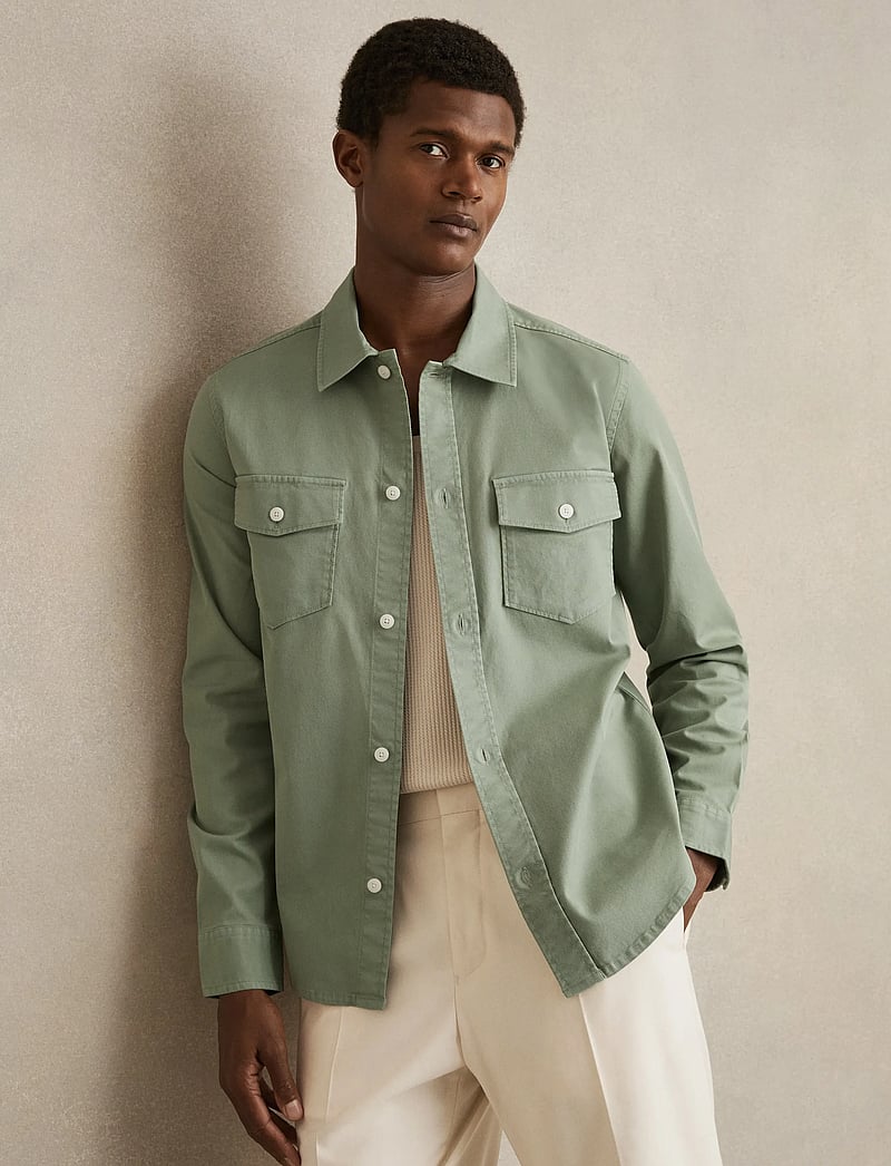 Reiss - MALAKI - basic skjortor - sage green - 0