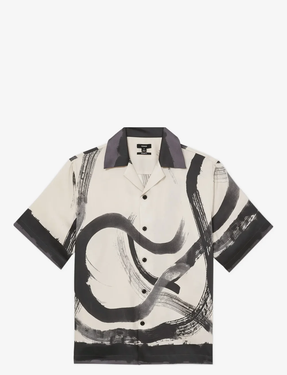 Reiss - ZEPHR - laisvalaikio marškiniai - charcoal grey/off white - 1