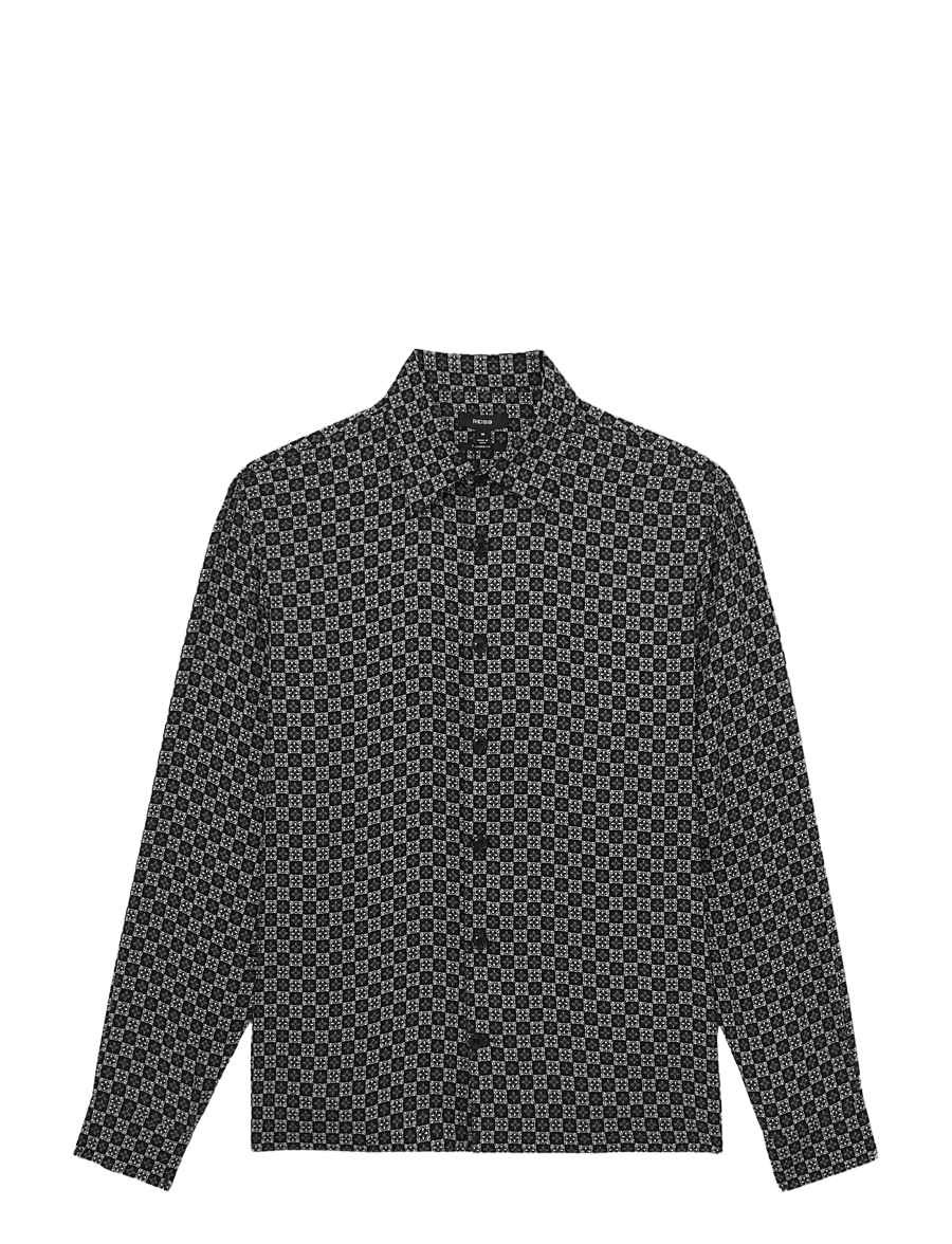 Reiss - NIX - gemusterte hemden - black - 1