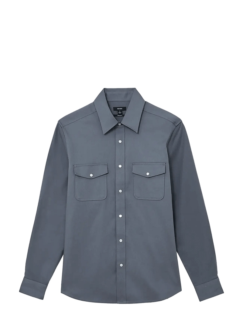 Reiss - MCRAE - basic-hemden - airforce blue - 1
