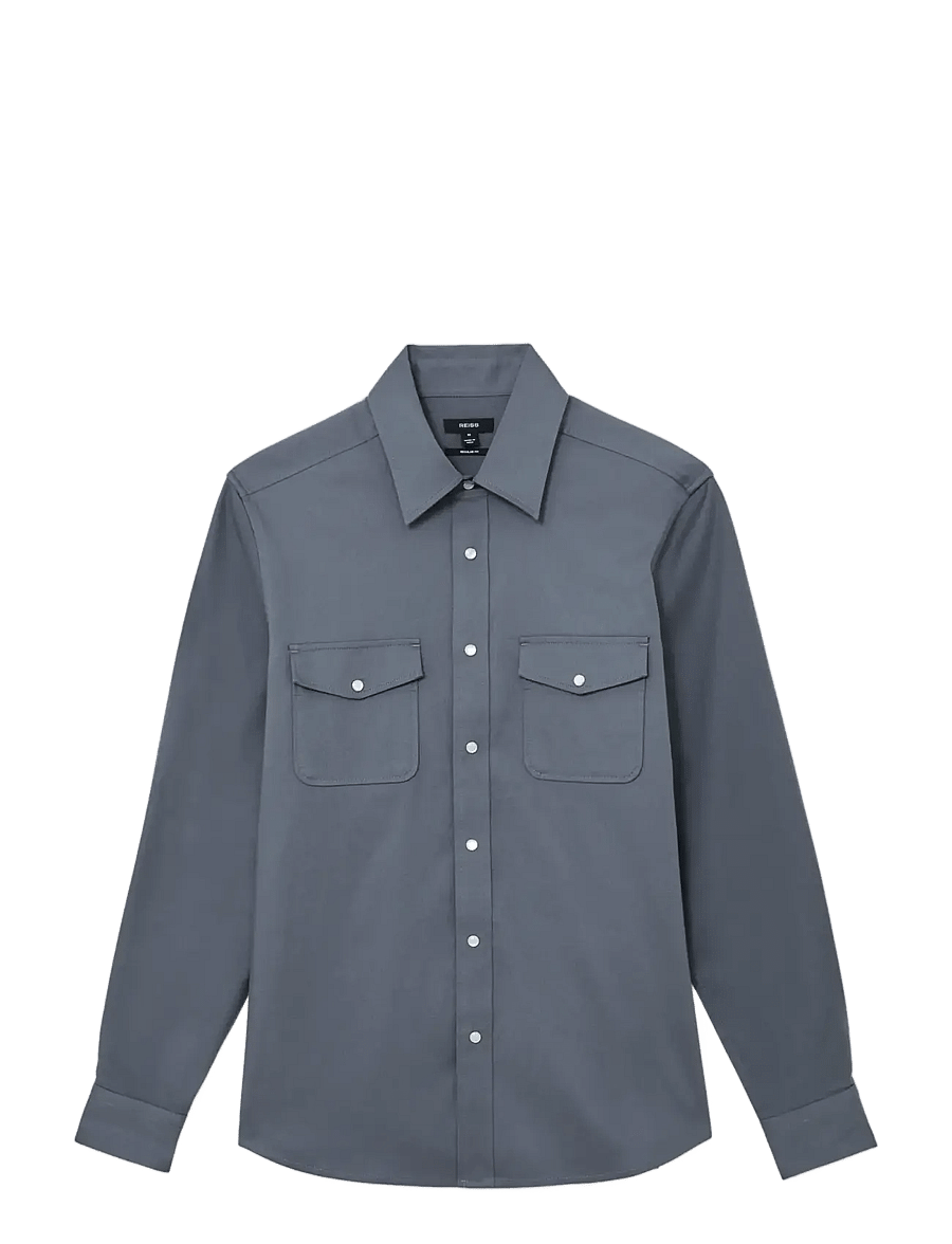Reiss - MCRAE - basic-hemden - airforce blue - 1