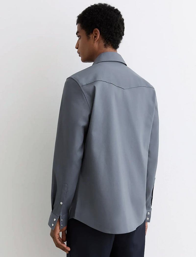 Reiss - MCRAE - basic-hemden - airforce blue - 2