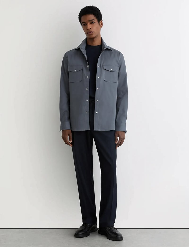 Reiss - MCRAE - basic-hemden - airforce blue - 3