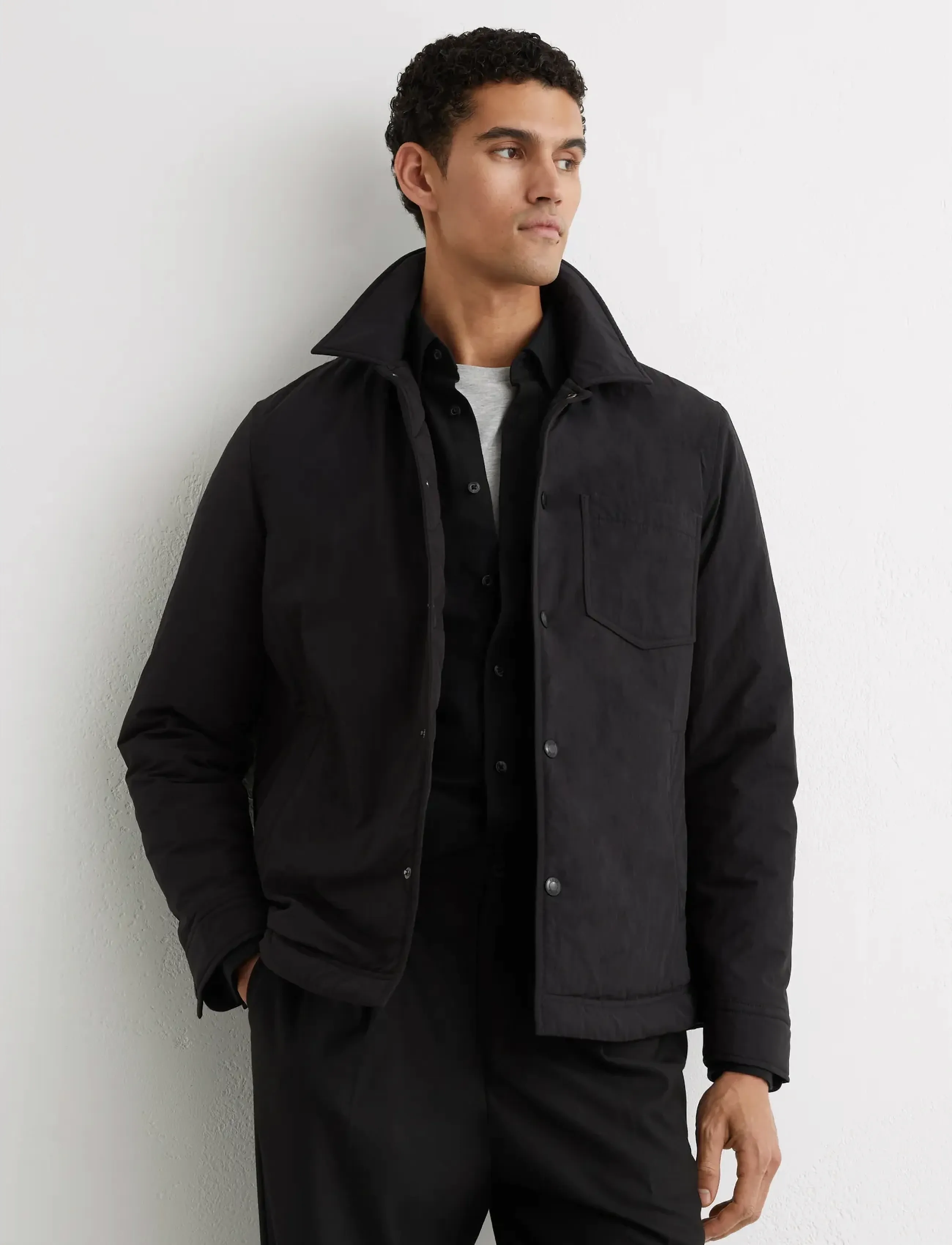 Reiss Vasey, XL, Black, Skjorter > Afslappet Shirts, Herre