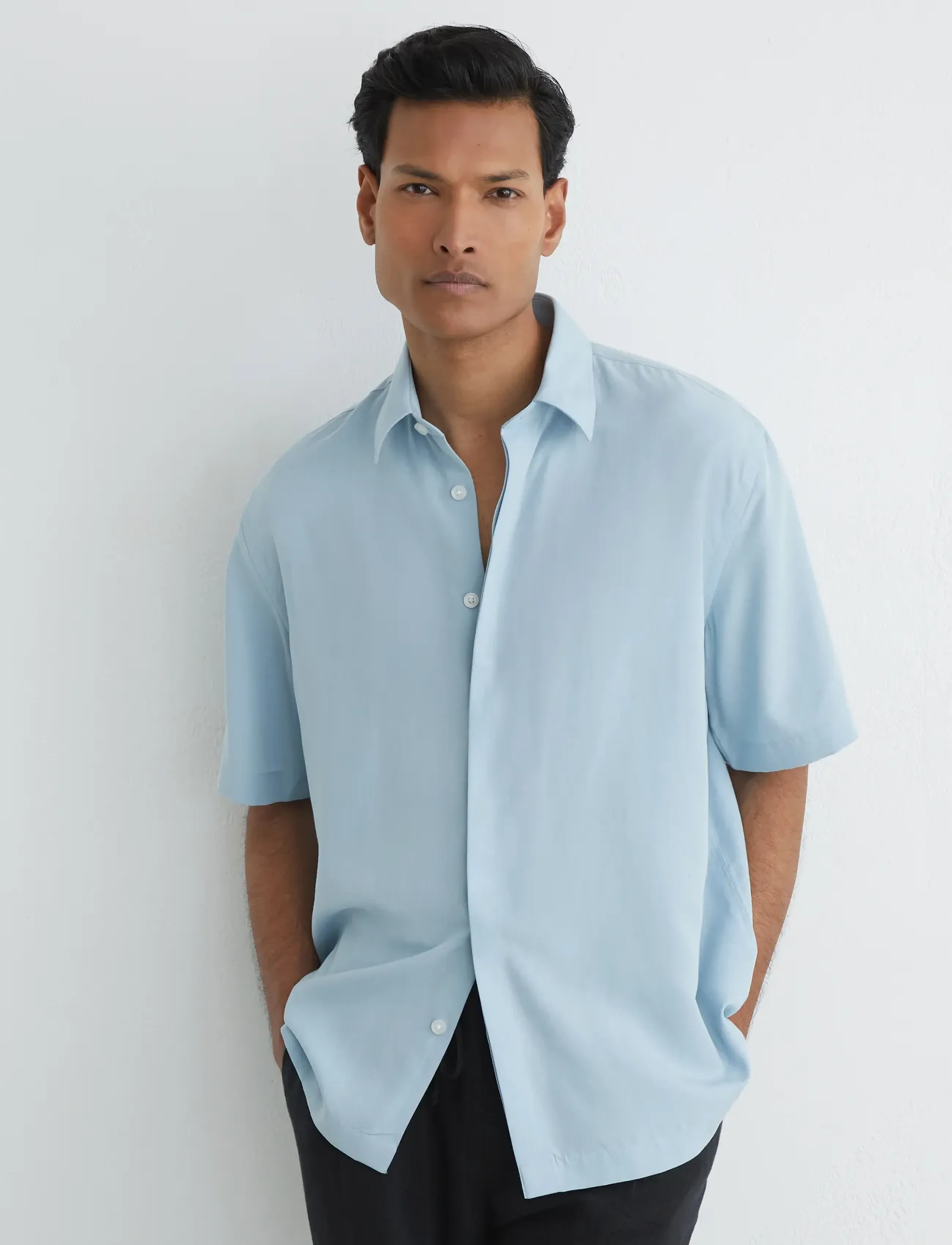 Reiss Supra, M, Blue, Skjorter > Kortærmede Shirts, Herre