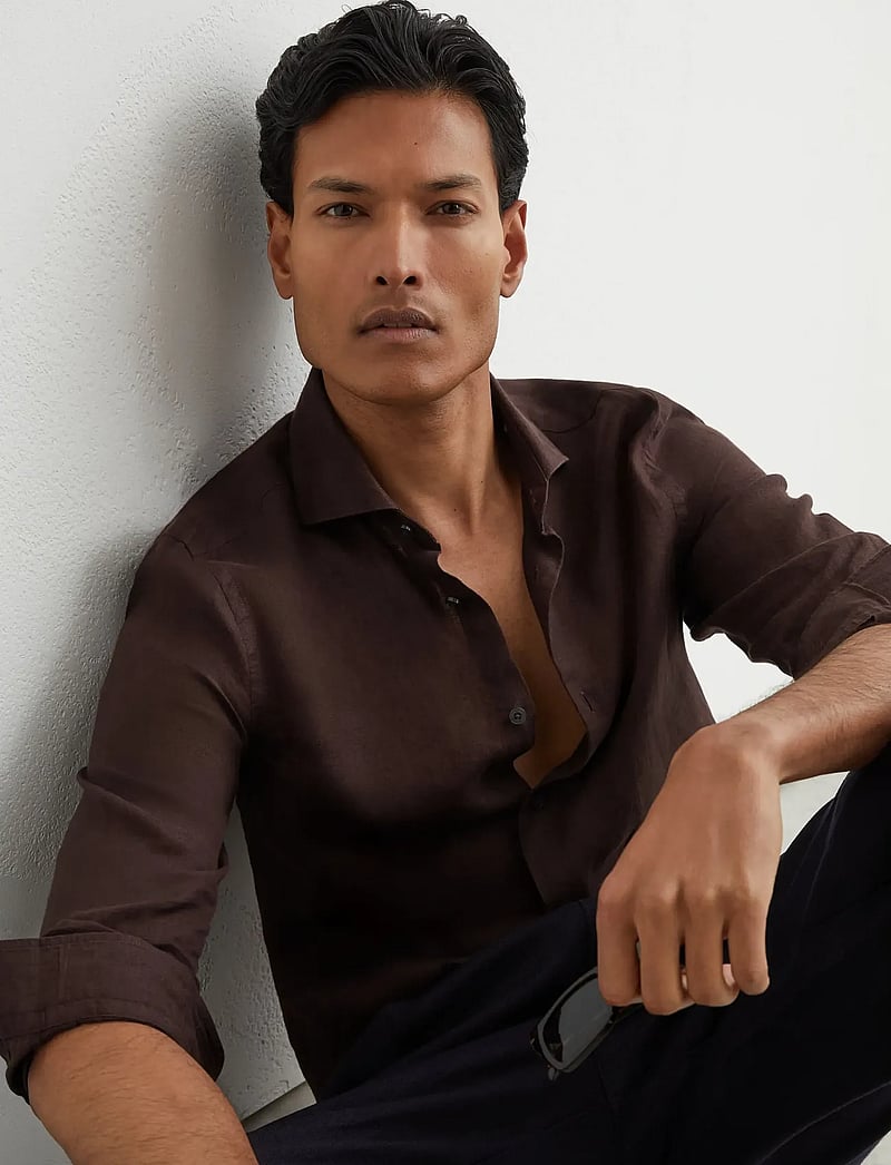 Reiss - RUBAN - basic skjorter - chocolate brown - 3