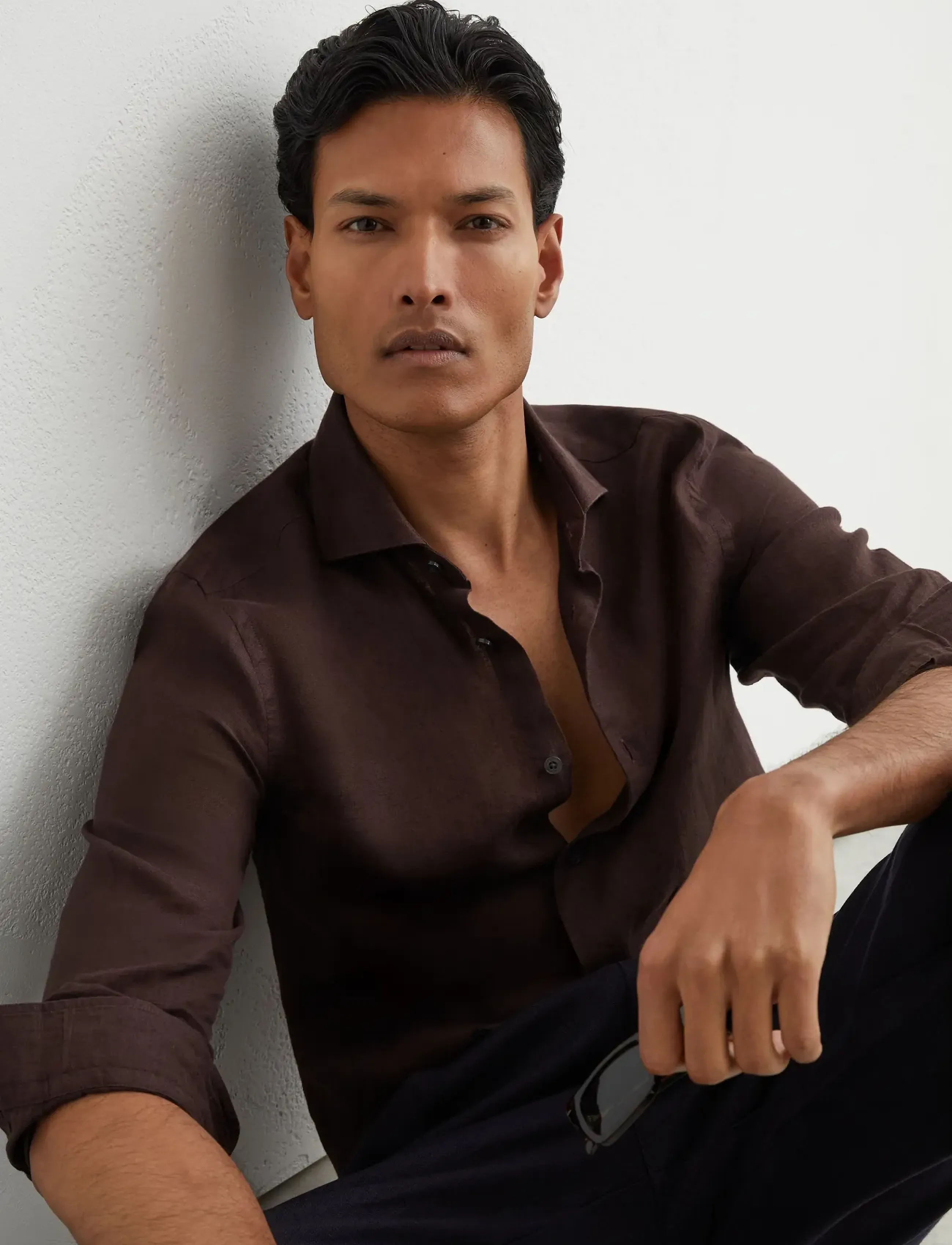 Reiss - RUBAN - basic skjortor - chocolate brown - 3