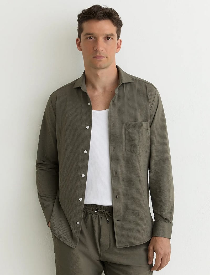 Reiss - SOLARKO - basic-hemden - dark sage green - 0