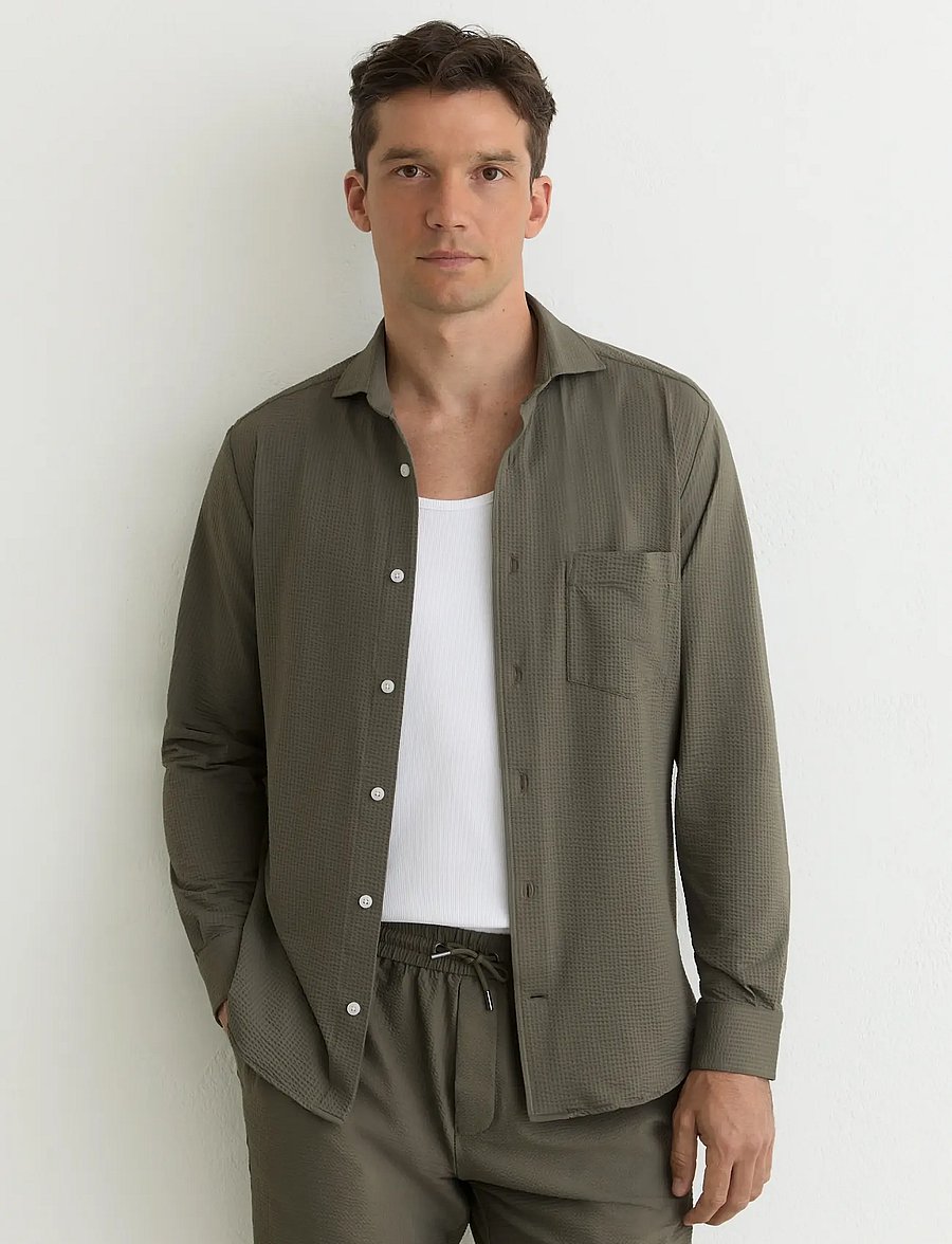 Reiss - SOLARKO - chemises basiques - dark sage green - 0
