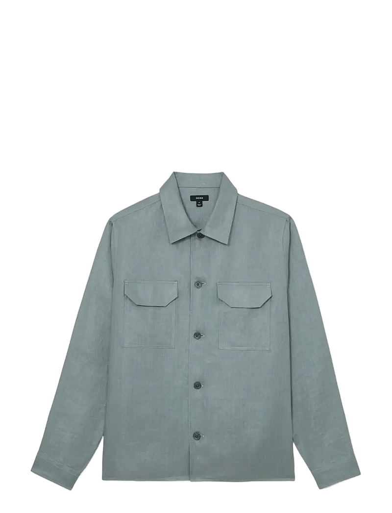 Reiss - POLASIO - linasest riidest särgid - midnight green - 1